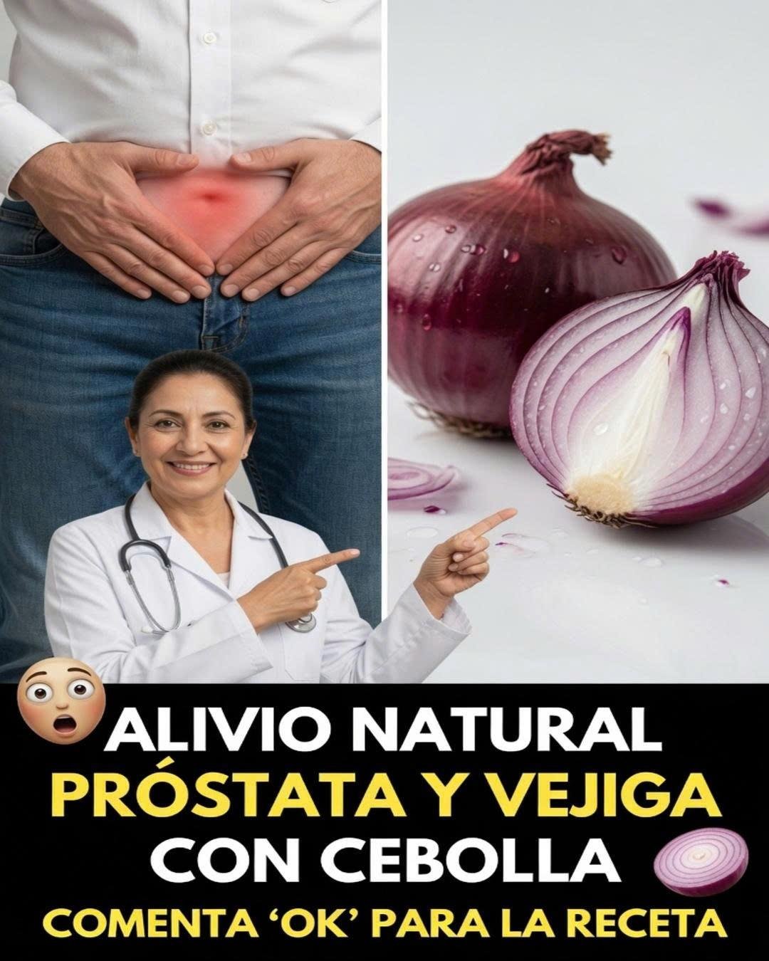 Alivio natural próstata y vejiga con cebolla