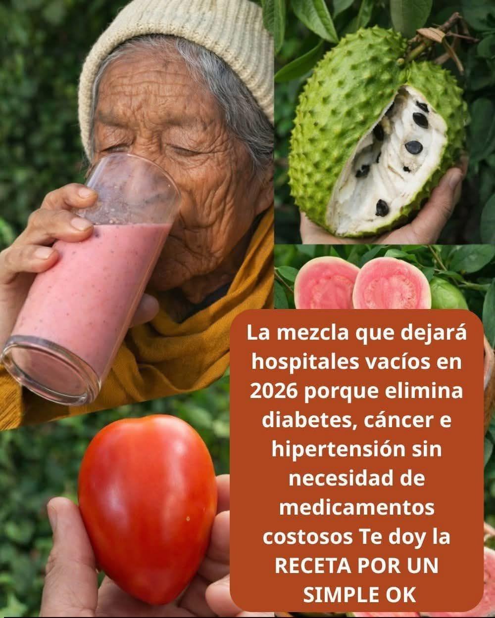 Jugo de juventud con guanábana, guayaba y tomate