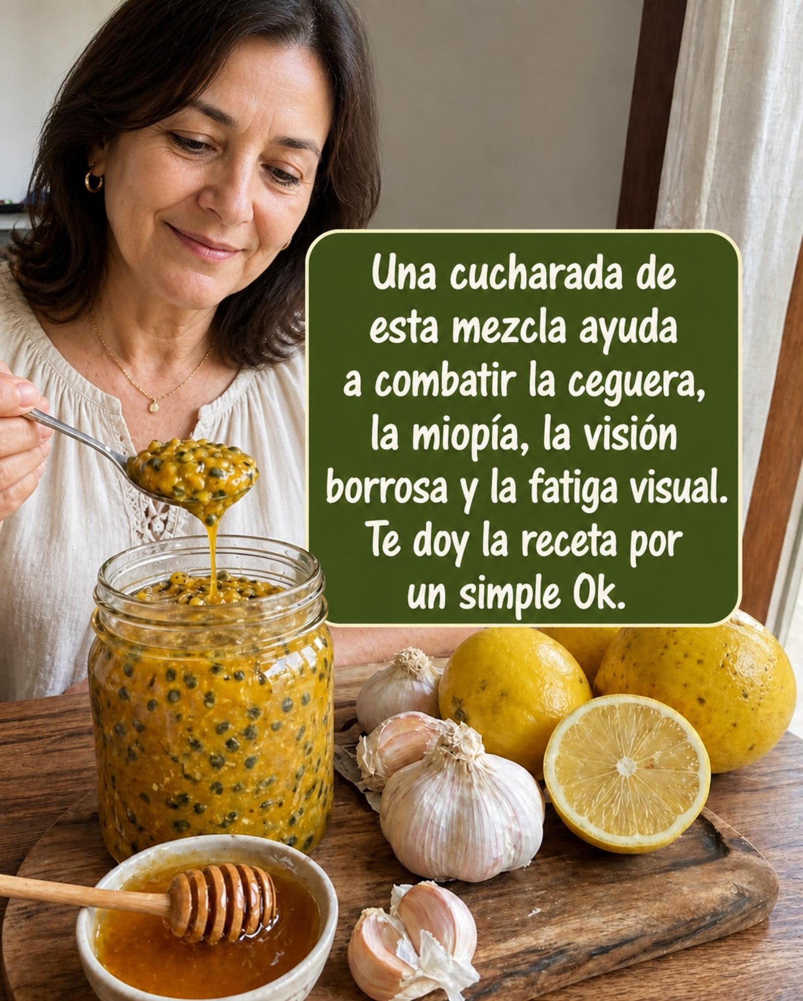 Preparado natural de ajo limón maracuyá y miel