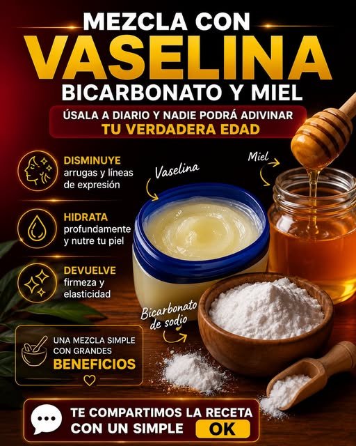 Ingredientes para colágeno casero vaselina y miel