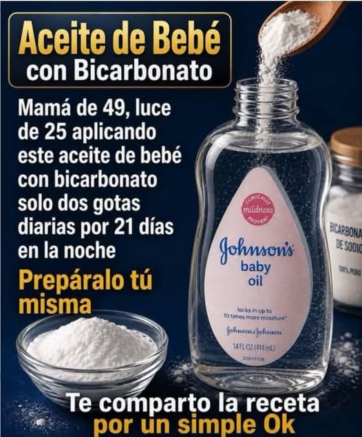 Receta casera de aceite de bebé y bicarbonato de sodio