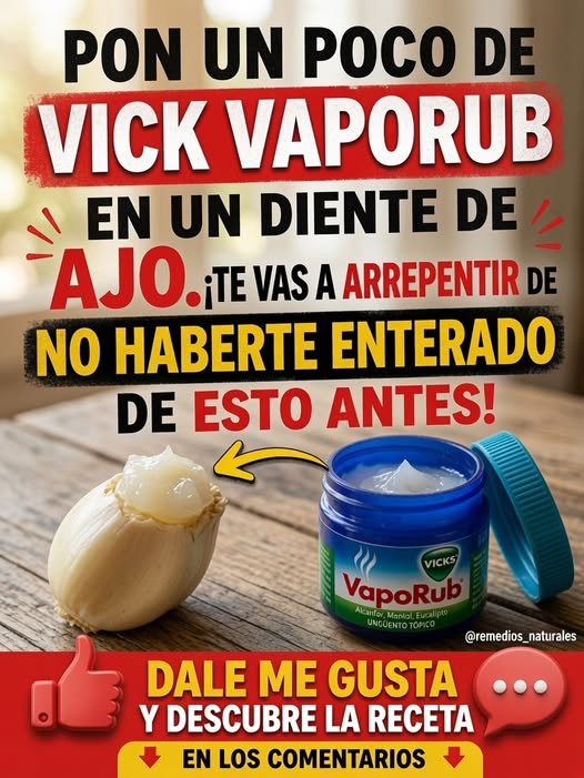 Vicks VapoRub y diente de ajo