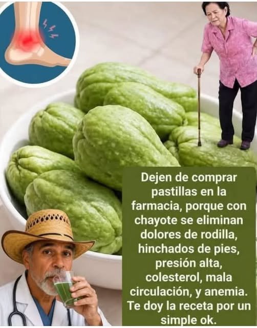Chayotes en recipiente