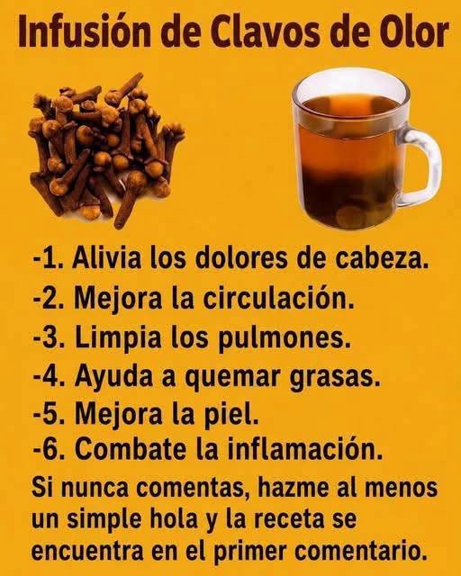 Infusión de jengibre clavo de olor y miel