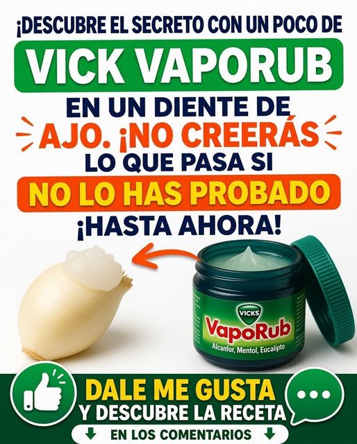 Vicks VapoRub y diente de ajo