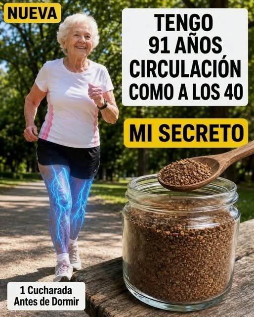 Mujer mayor corriendo con buena circulación
