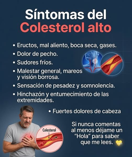 Síntomas del colesterol alto
