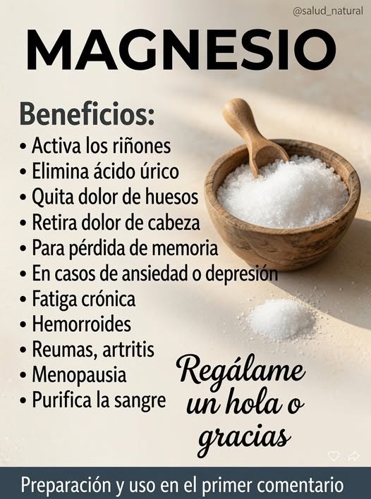 Sal de magnesio y sus beneficios