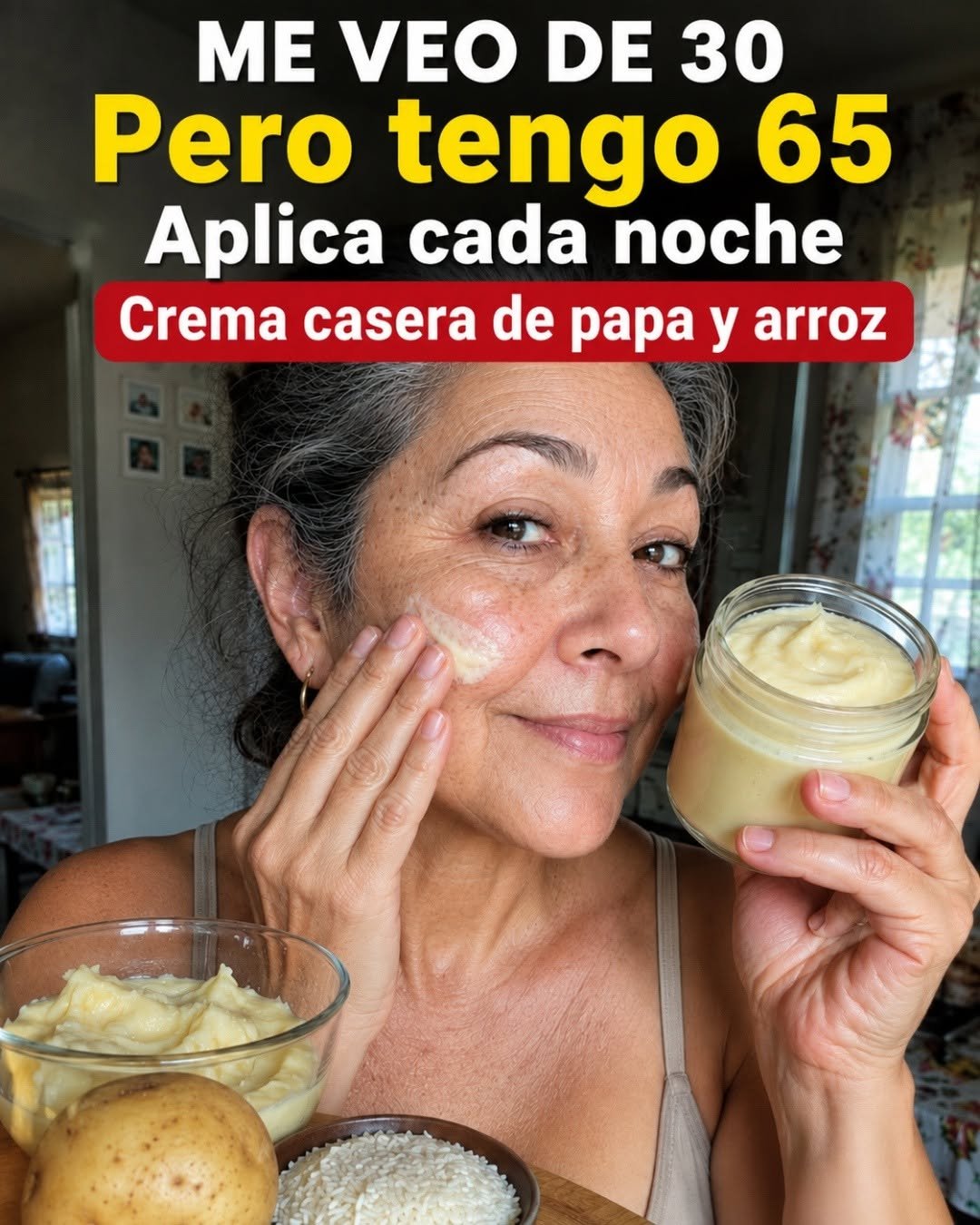 Crema Casera de Papa y Arroz