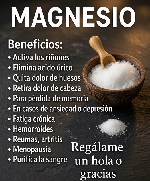 Recipiente de magnesio en forma de sal