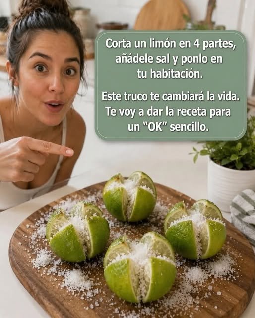 Limones con sal en un hogar