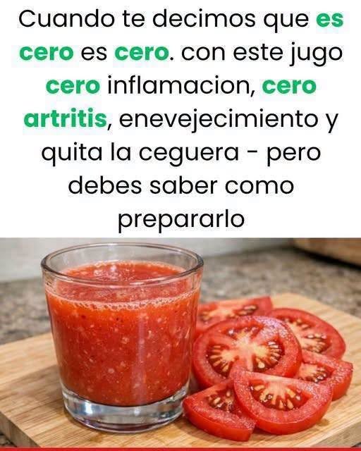 Jugo de tomate saludable