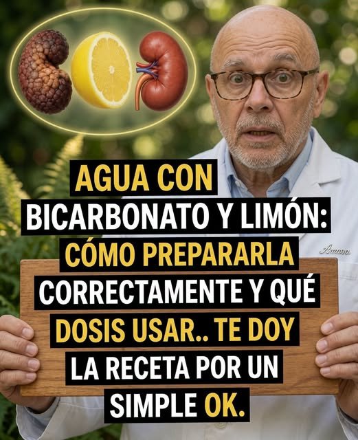 Agua con Bicarbonato y Limón