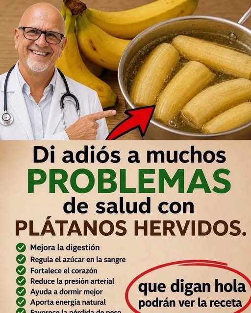 Plátano hervido con canela