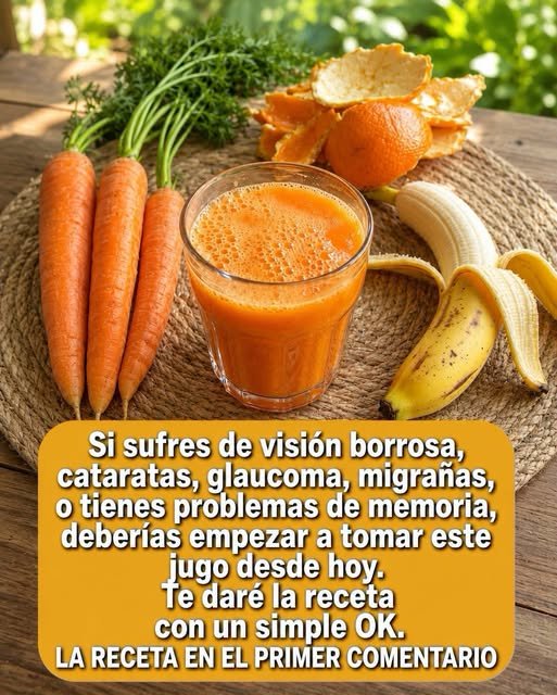 Jugo de zanahoria y banano
