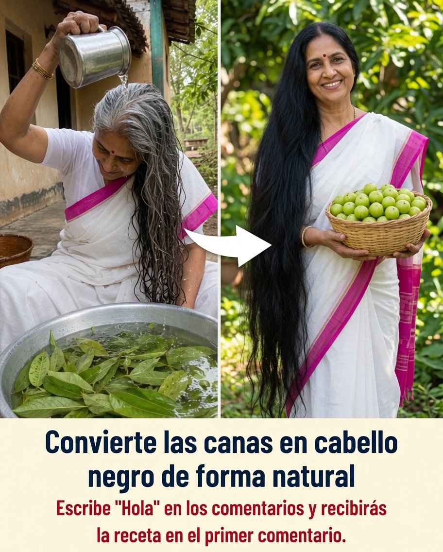 Proceso de tratamiento de cabello con hojas de guayaba