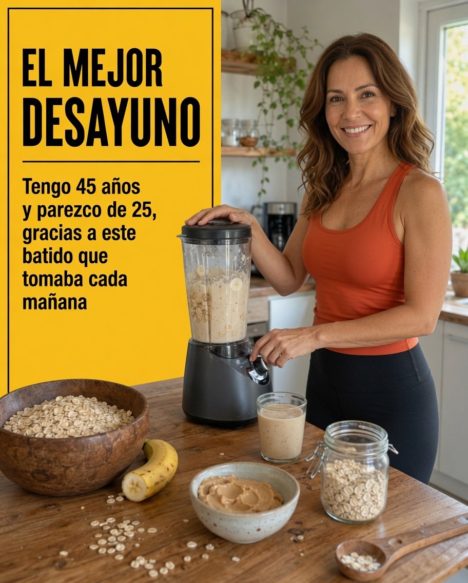 Preparando un batido rejuvenecedor