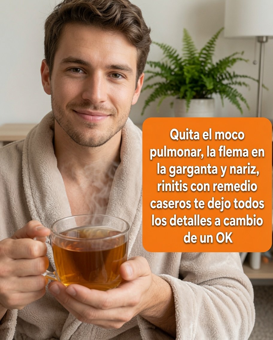 Hombre con bata y taza de té