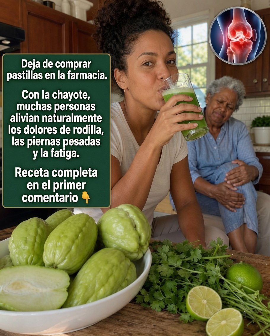 Chayote y Preparación de Jugo Verde