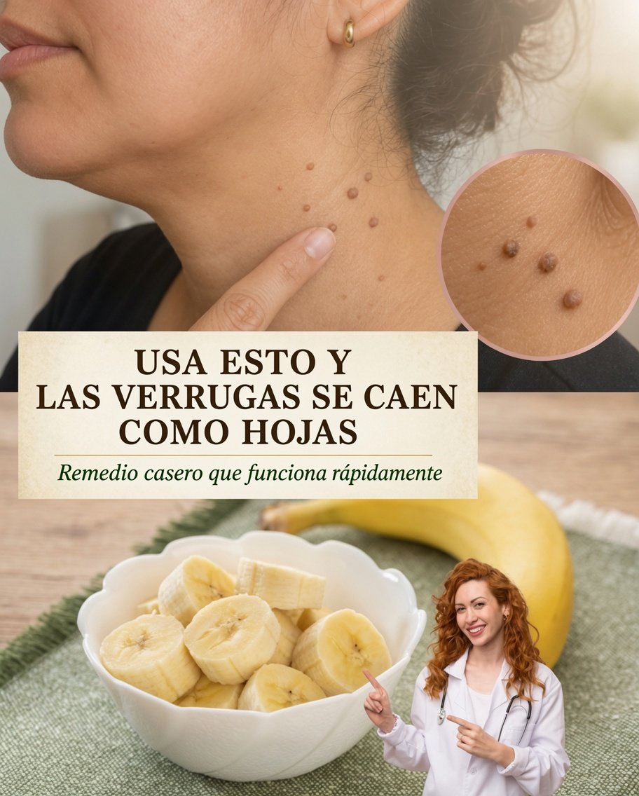 cáscara de plátano como remedio natural para verrugas