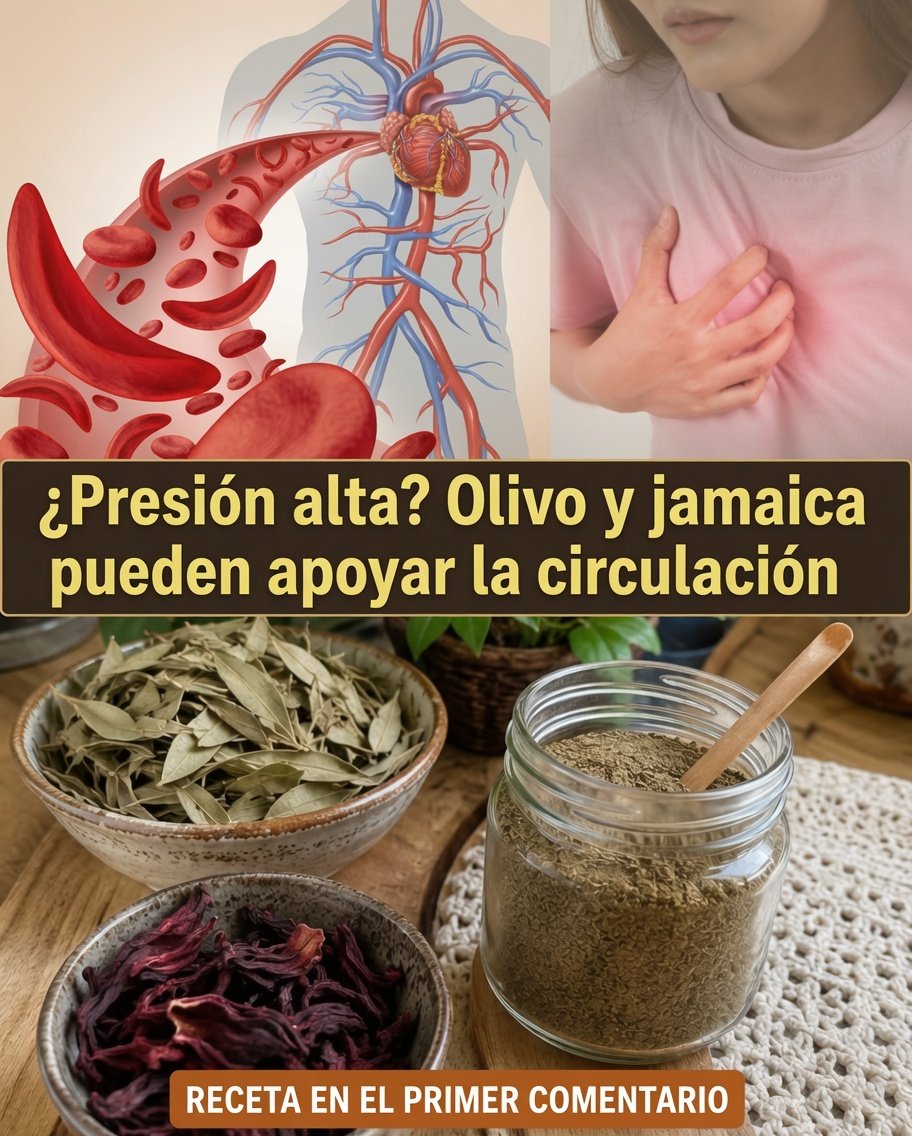 Hoja de Olivo y Flor de Jamaica
