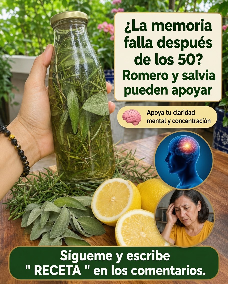 Infusión de romero y salvia para la memoria