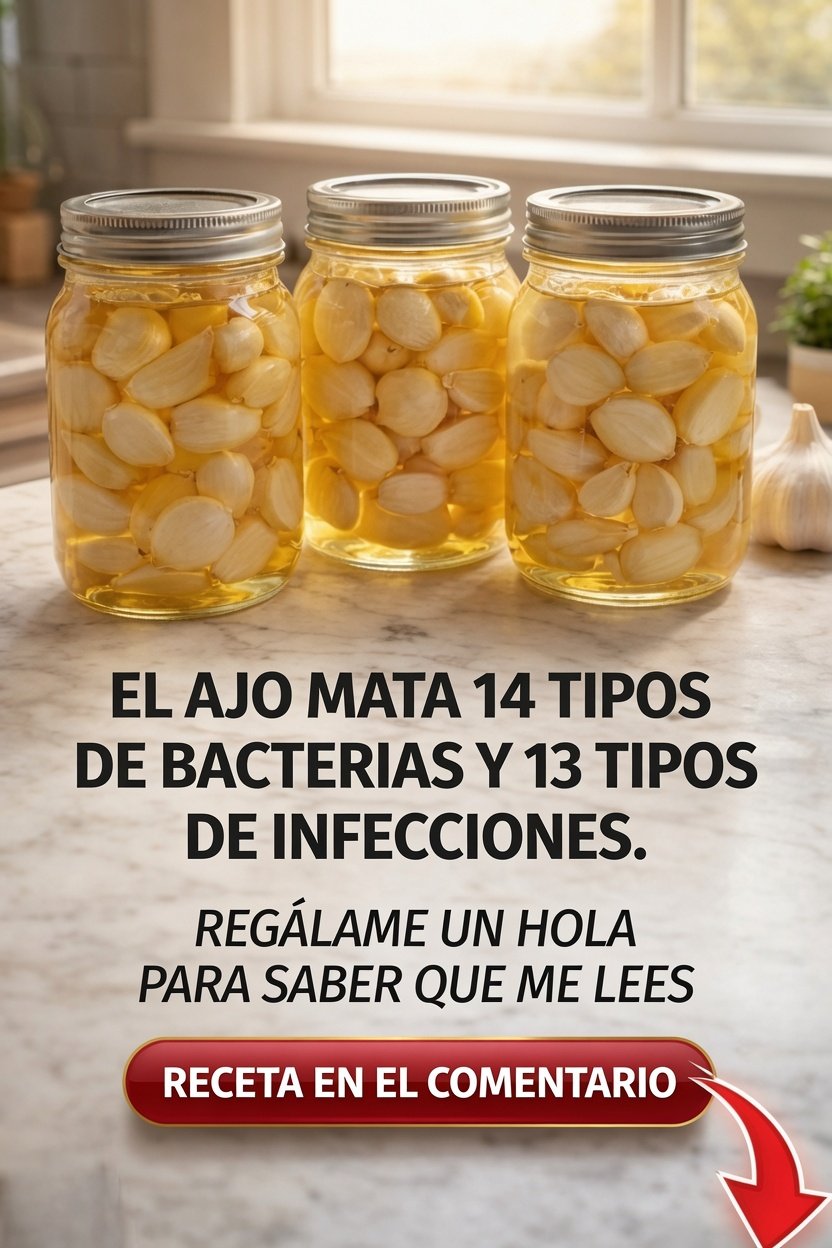 Frascos con dientes de ajo
