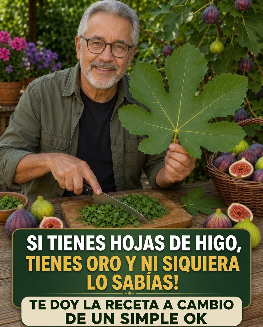 Persona sosteniendo hoja de higuera