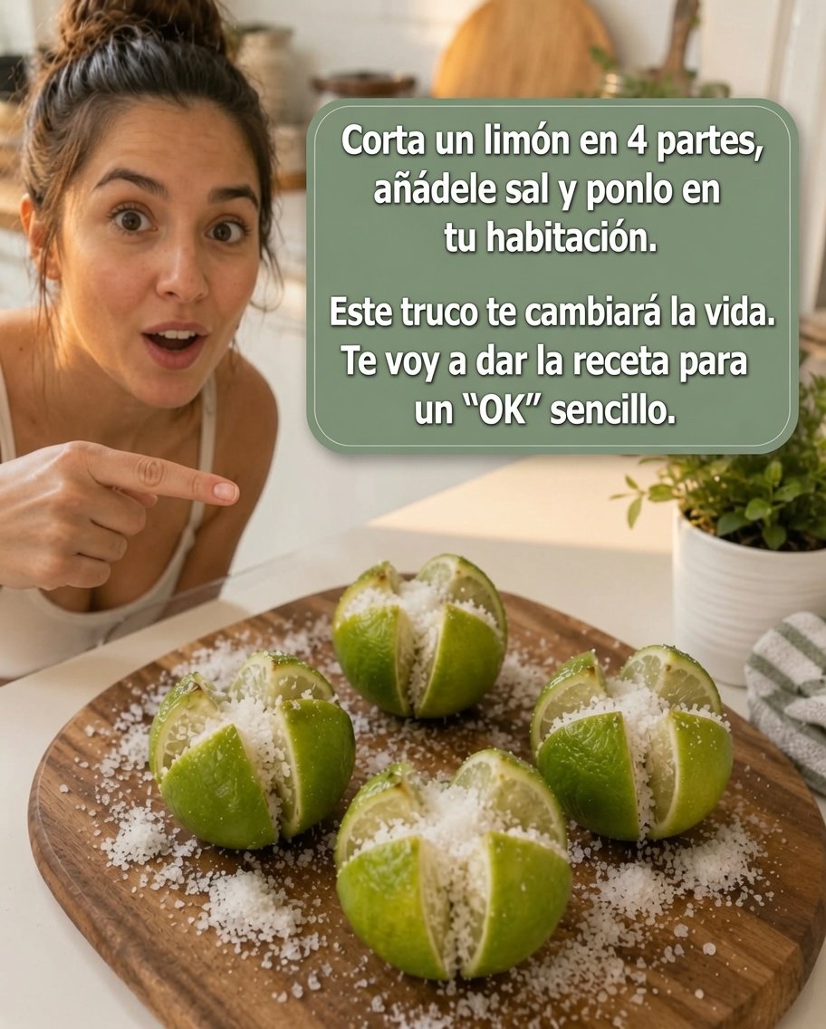 Limón y sal en el dormitorio