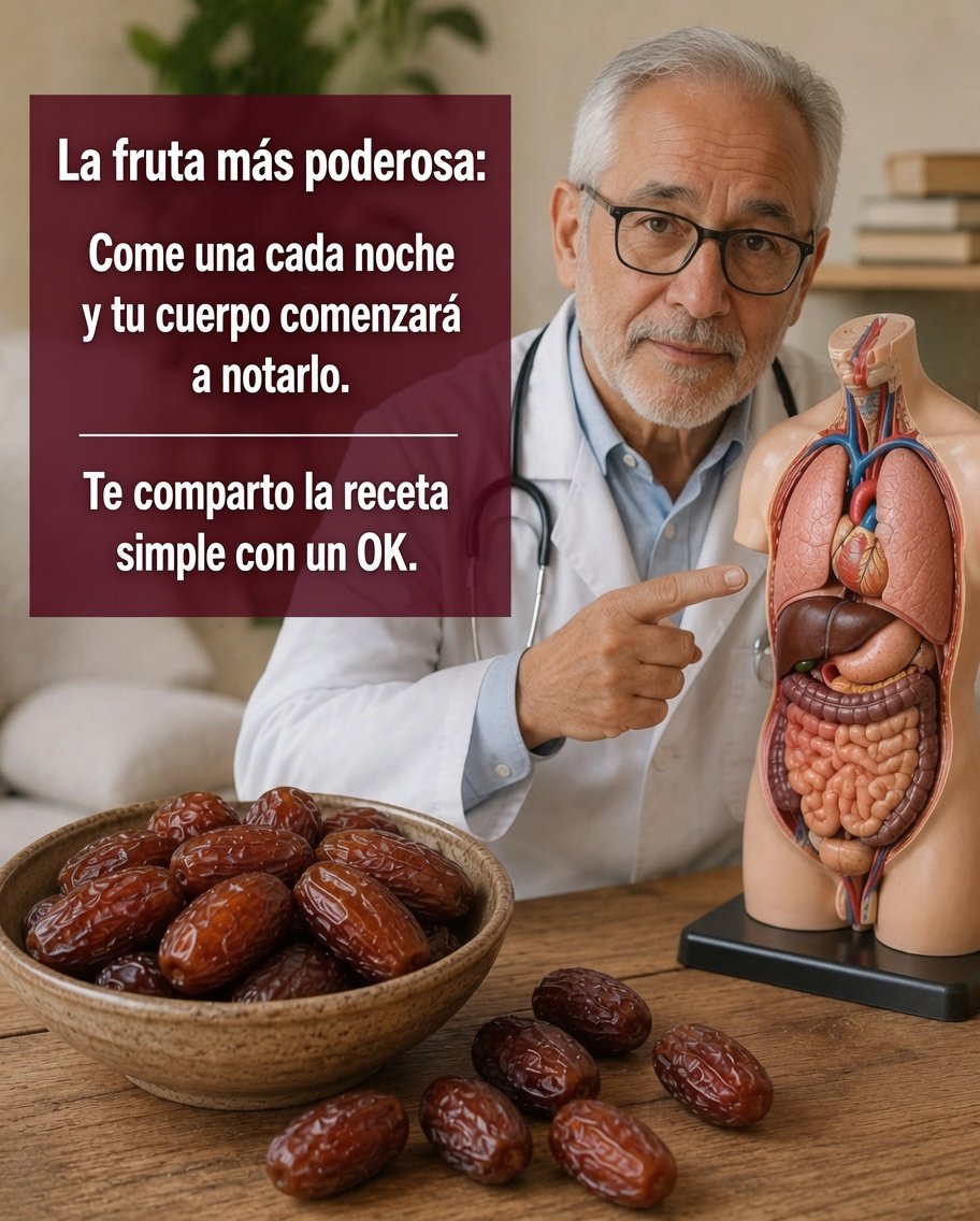Dátiles y modelo anatómico